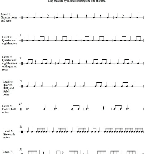 Stream Clapping Rhythms Study Guide by Matthew Kuntzmann | Listen ...