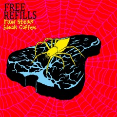 raw steak black coffee