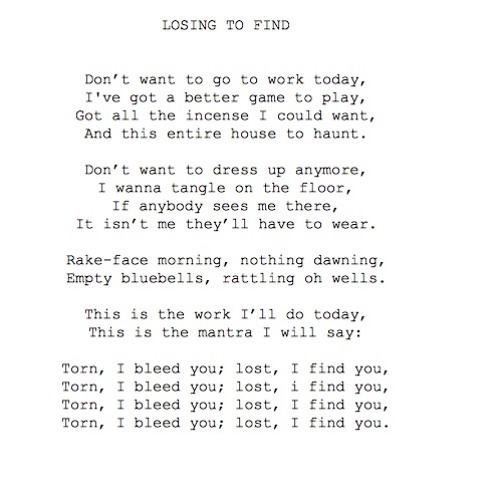 Losing To Find