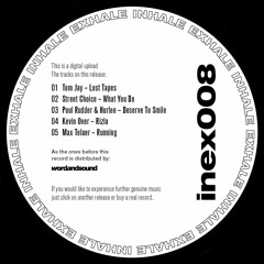 InEx008 v/a ep - Tom Jay, Street Choice, Rudder & Hurlee, Kevin Over, Max Telaer