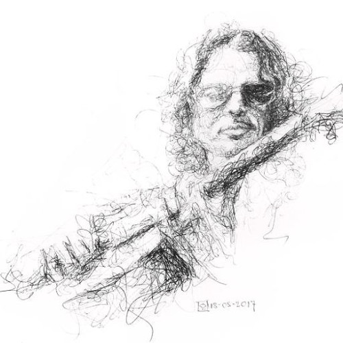 Buy Chris Cornell Portrait Drawing in Pencil and Pen Soundgarden Online in  India  Etsy