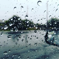 Rain drops on car roof sound.