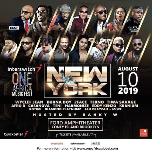 One Africa Fest NYC Official Promo Mix Ft Burna Boy Tekno Diamond Platinumz Teni Tiwa Savage