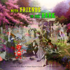 with friends in the park