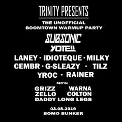 RAINER Entry: Trinity Presents: The BoomTown Warmup Party
