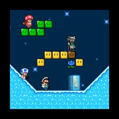 Super Mario Maker 2 - SMW Snow Theme (Night)