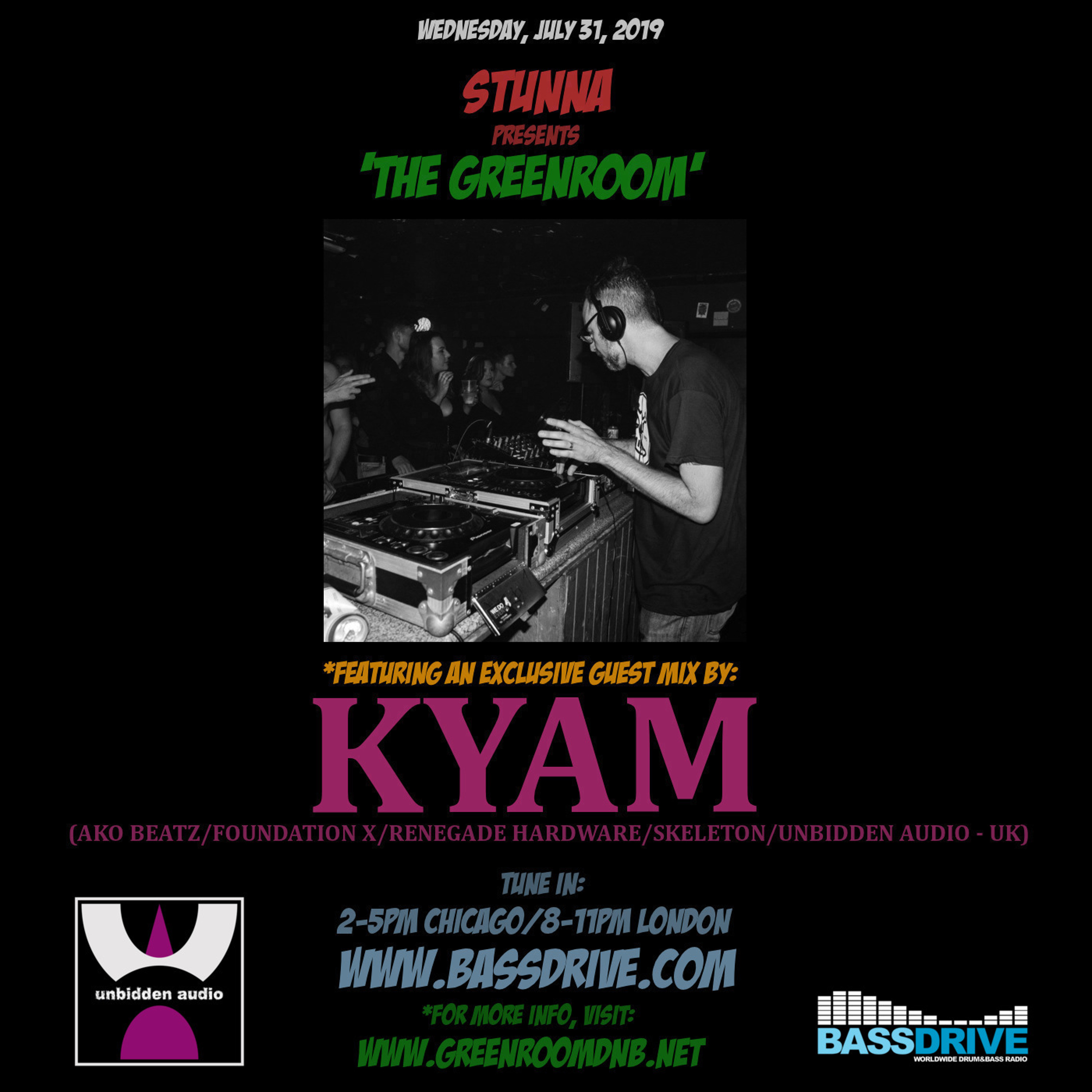 STUNNA Live in The Greenroom with KYAM Guest Mix July 31 2019 episode artwork