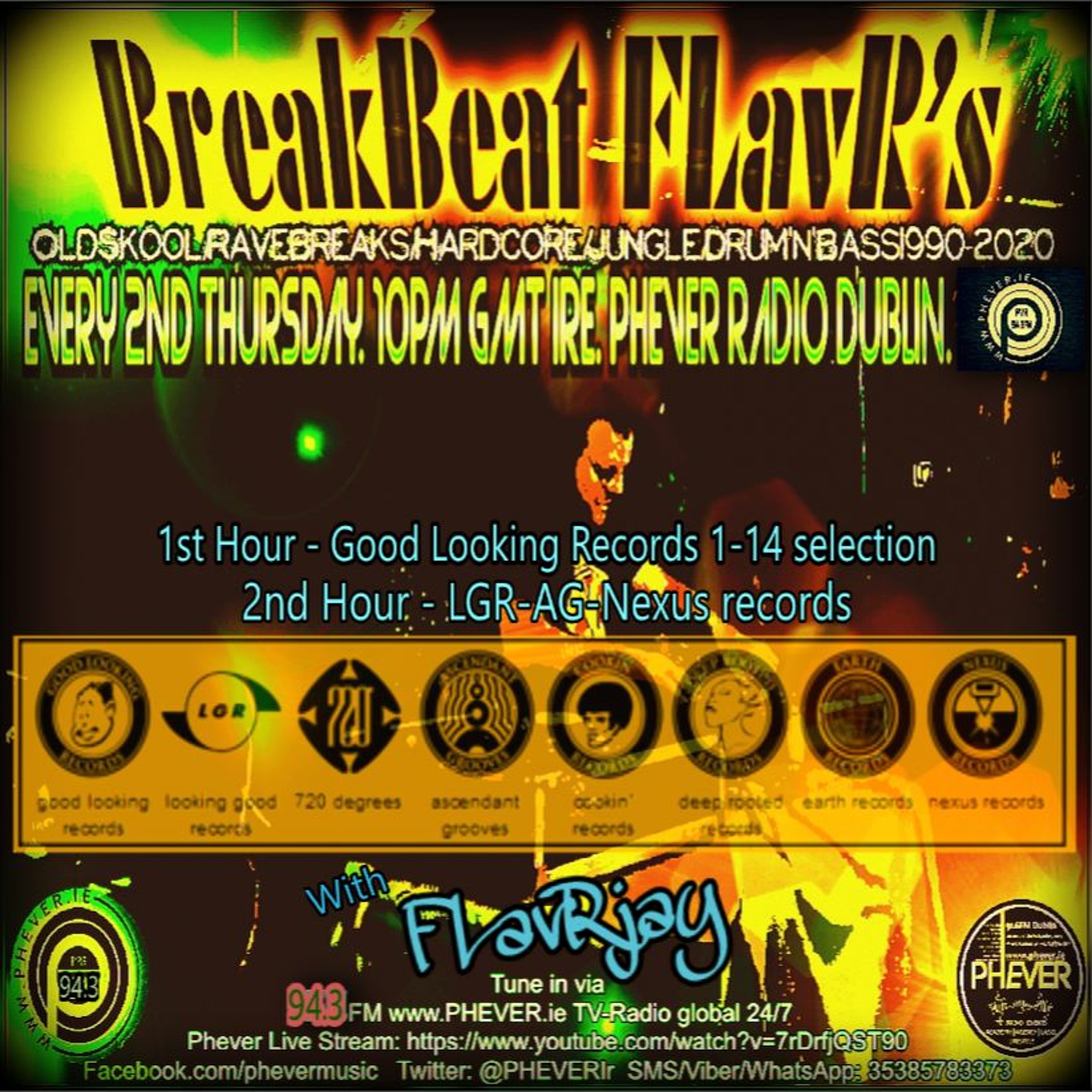 BreakBeat FLavR's with FLavRjay on PHEVER TV & Radio. Gooding Looking Records. 1-Aug-19 episode artwork