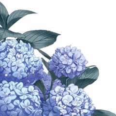 blue flowers.