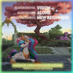 Elektronomia - Vision x Alan Walker - Alone  x SK-Hall & Ludwiig - New Beginning [Mashup]