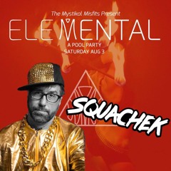 Squachek at 2019 Mystikal Misfits Elemental Pool Party Burning Man Fundraiser 3-4pm