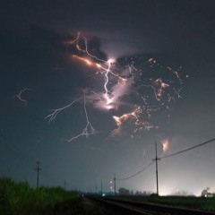 driving under a cool lightning storm