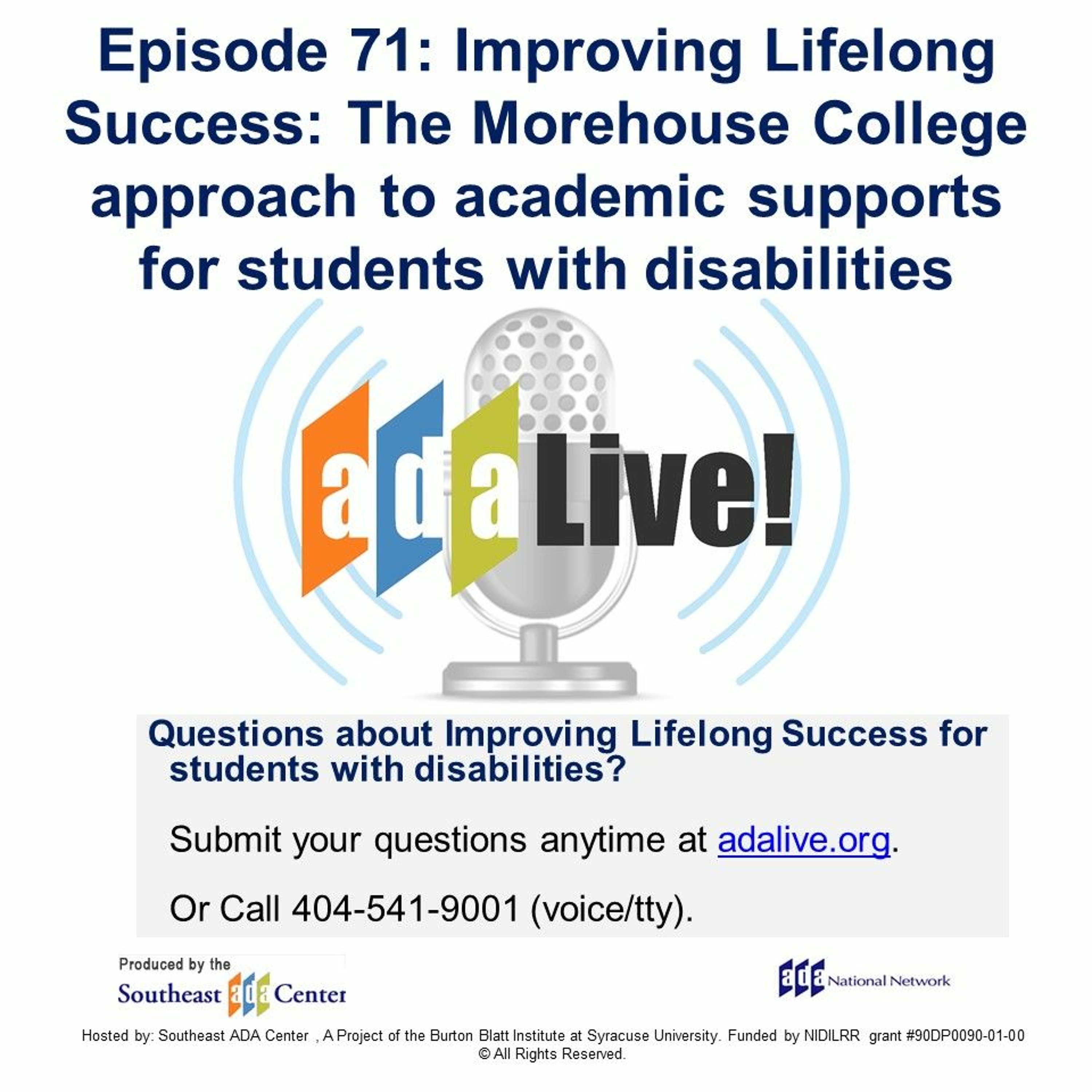Episode 71:The Morehouse College Approach to Academic Supports for Students with Disabilities episode artwork
