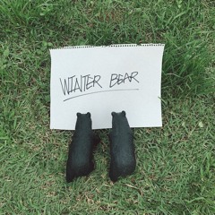 winter bear by v (taehyung) during a snowstorm by the lake