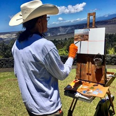 Artist Alice Leese in Hawaii Volcanoes National Park