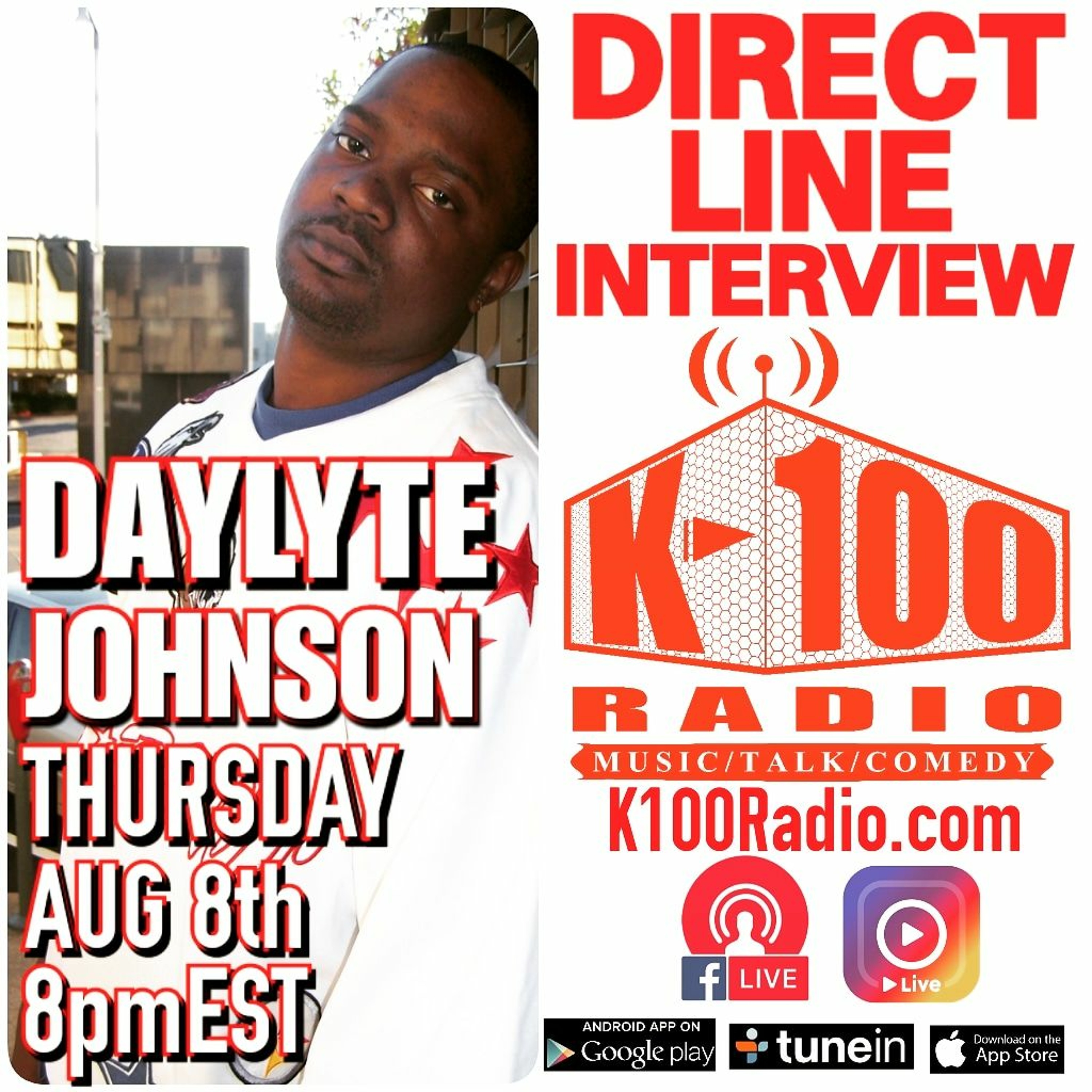 Direct Line Interview with Daylyt Johnson on K-100 Radio episode artwork