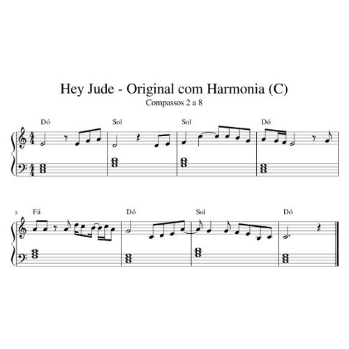 Hey Jude - Original com Harmonia