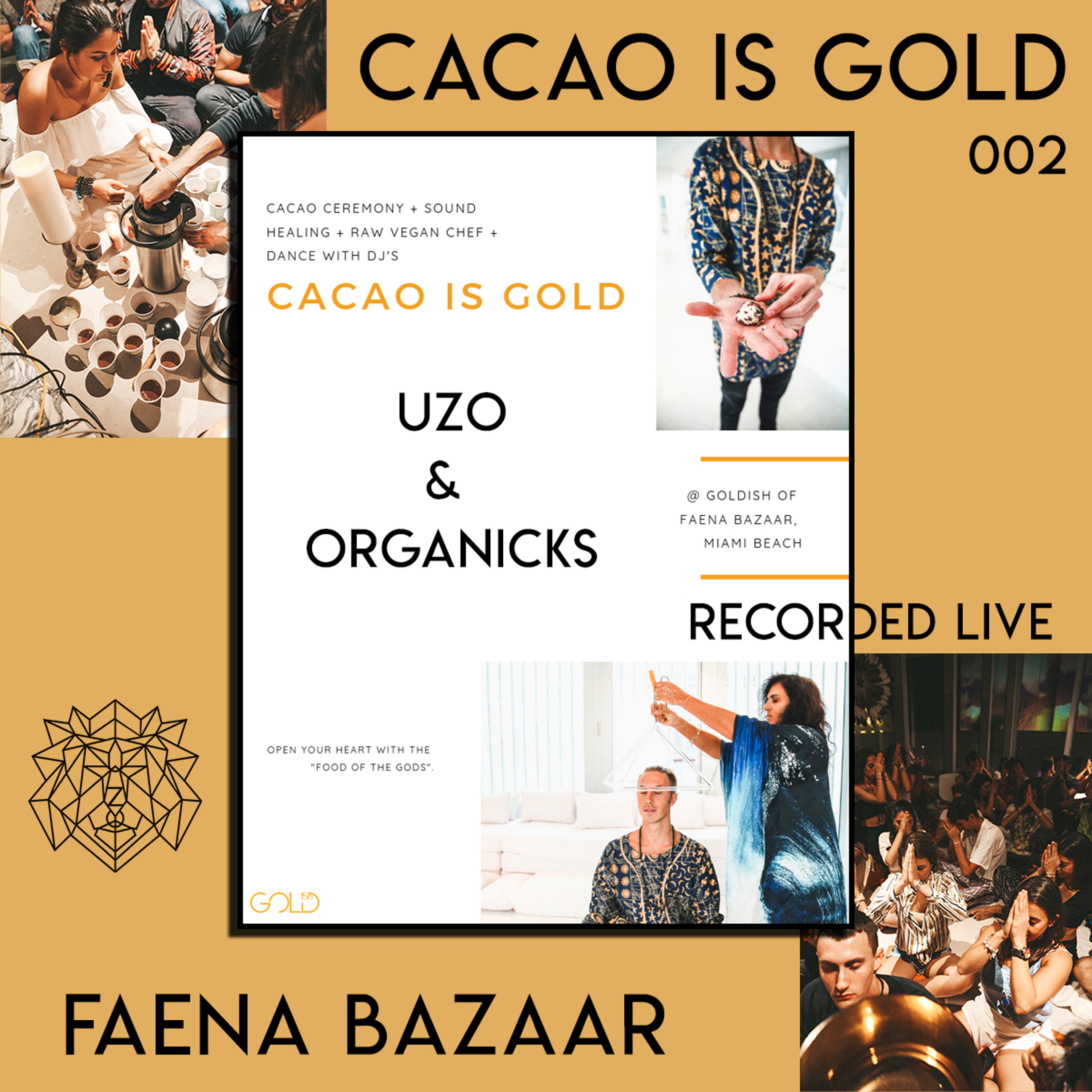 UZO B2B ORGANICKS ft MC GRANT - CACAO IS GOLD - GOLDISH - FAENA BAZAAR 002