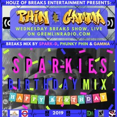 Sparkies Birthday Breaks Mix 2019 - Spark-d, Gamma and Phunky Phin!