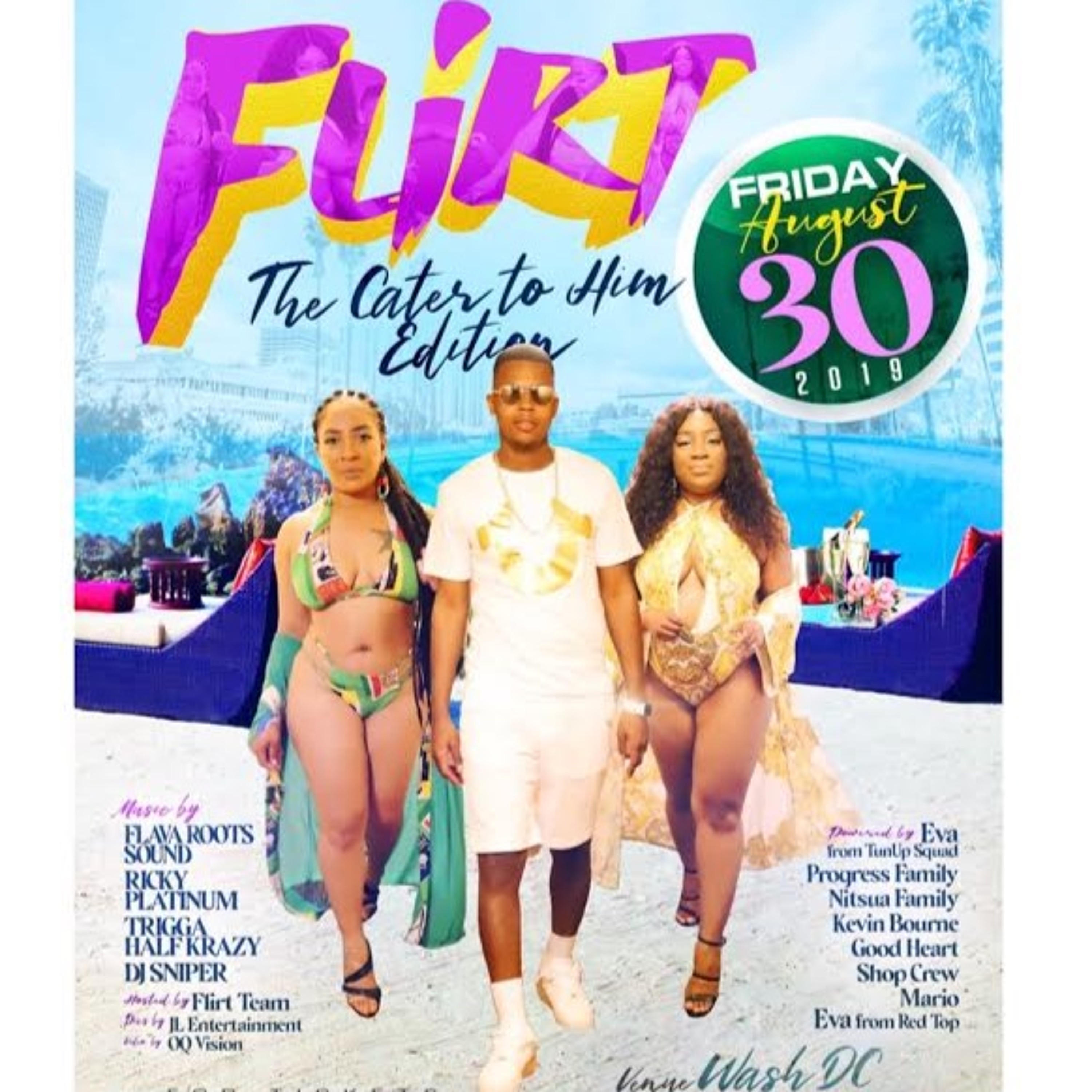 FLIRT 8/31/19 RICKY PLATINUM x TRIGGAHALFKRAZY x FLAVA ROOTS x DJ SNIPER episode artwork