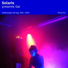 Solaris w/ gal on Rinse FM 28/08/19