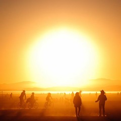 We'll Burn Together (Trash Fence Sunrise, Burning Man 2019)
