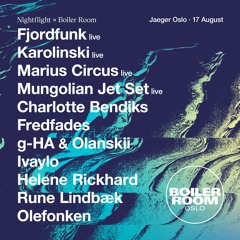 Fjordfunk (live) | Boiler Room Oslo: Jaeger X Frædag