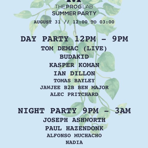 The Prog Lab Summer Party Aug 2019