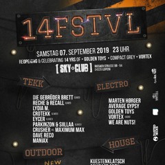 Crusher b2b Maximum Max Live @ 14FSTVL Reopening Sky Club Leipzig 07.09.2019 [LIVE & DJ SETCUT]