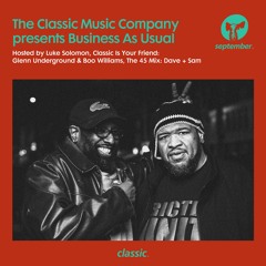 Business As Usual September 2019: Luke Solomon + Special Guest Dave + Sam