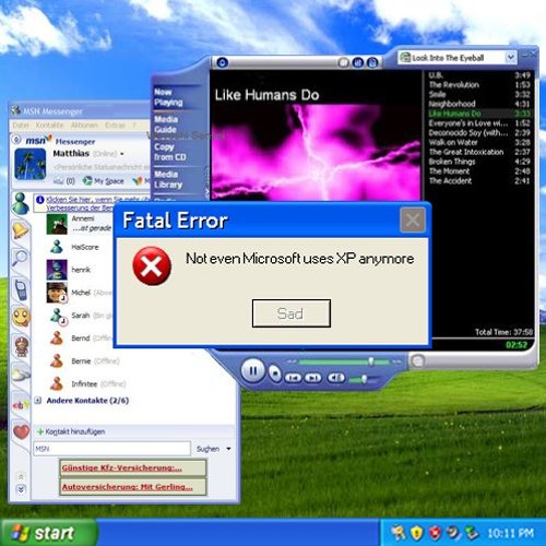 windows xp errors