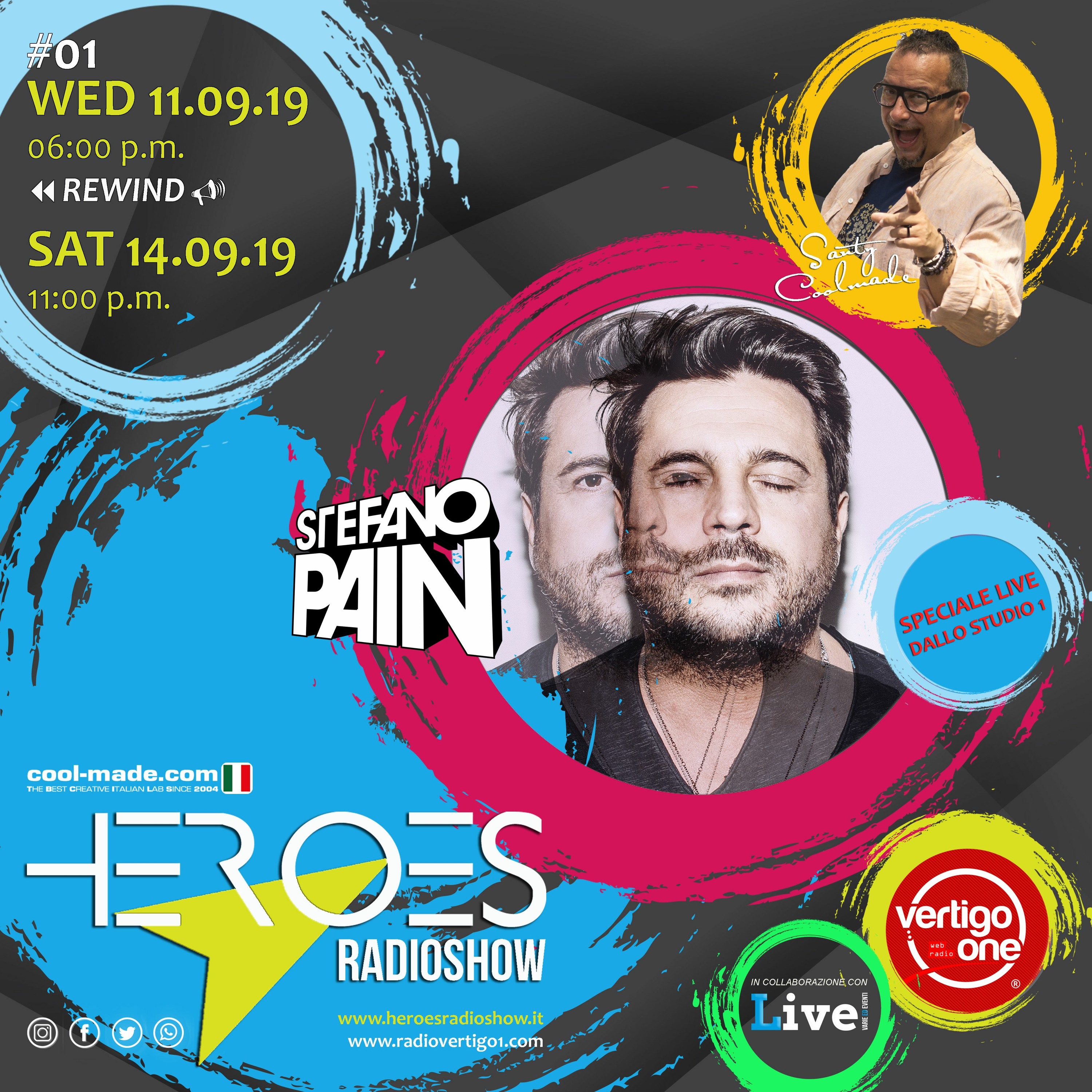 #01/2019-20> HEROES RadioShow LIVE - Special Guest STEFANO PAIN episode artwork