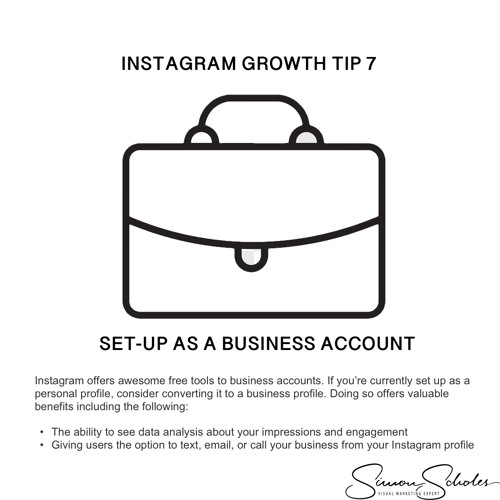 Instagram Growth Tip (7 - Turn yourself into a business account) - The Social Media Podcast