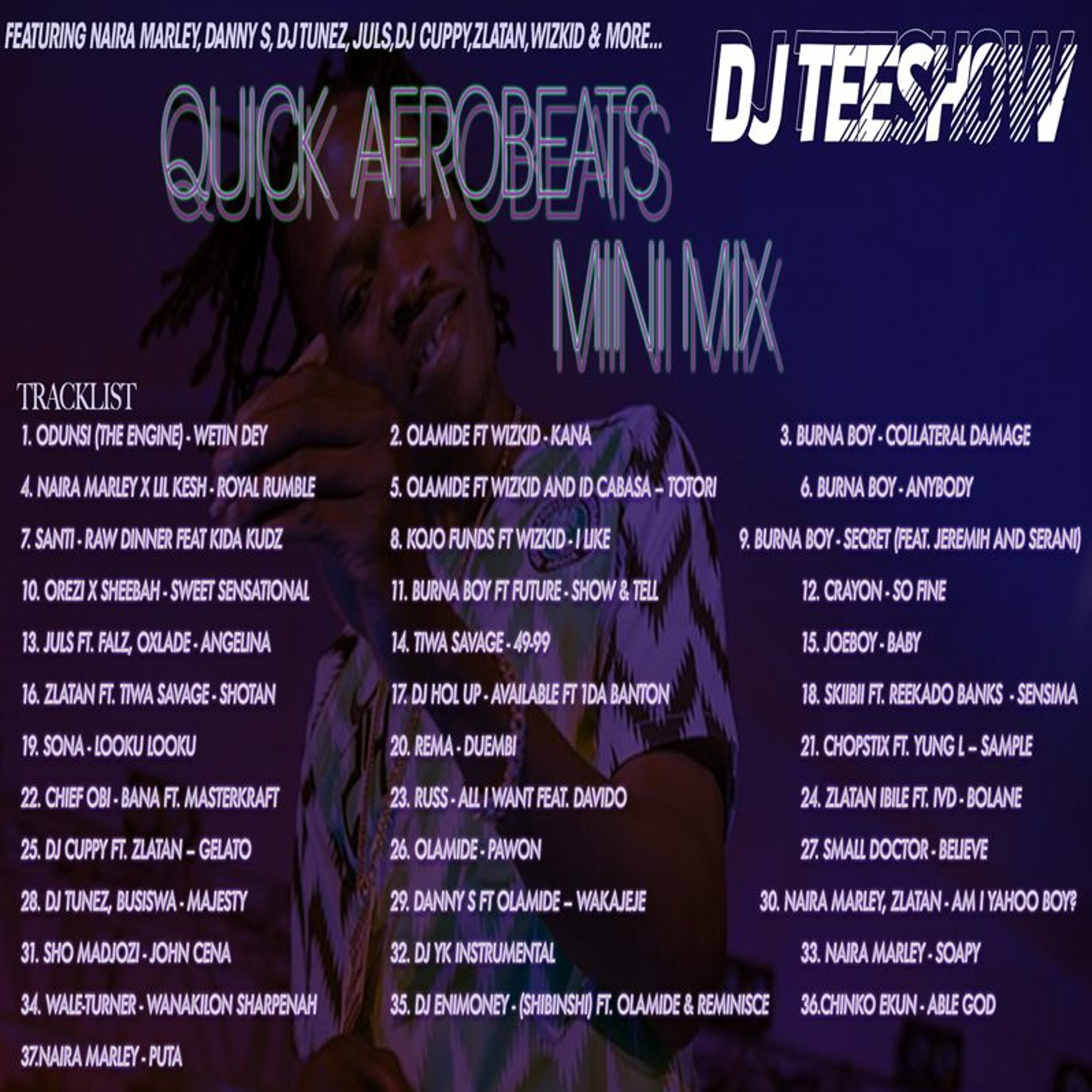 Afrobeats Mini Mix Featuring Naira Marley, Danny S, DJ Tunez, Juls, DJ Cuppy, Zlatan, Wizkid & More