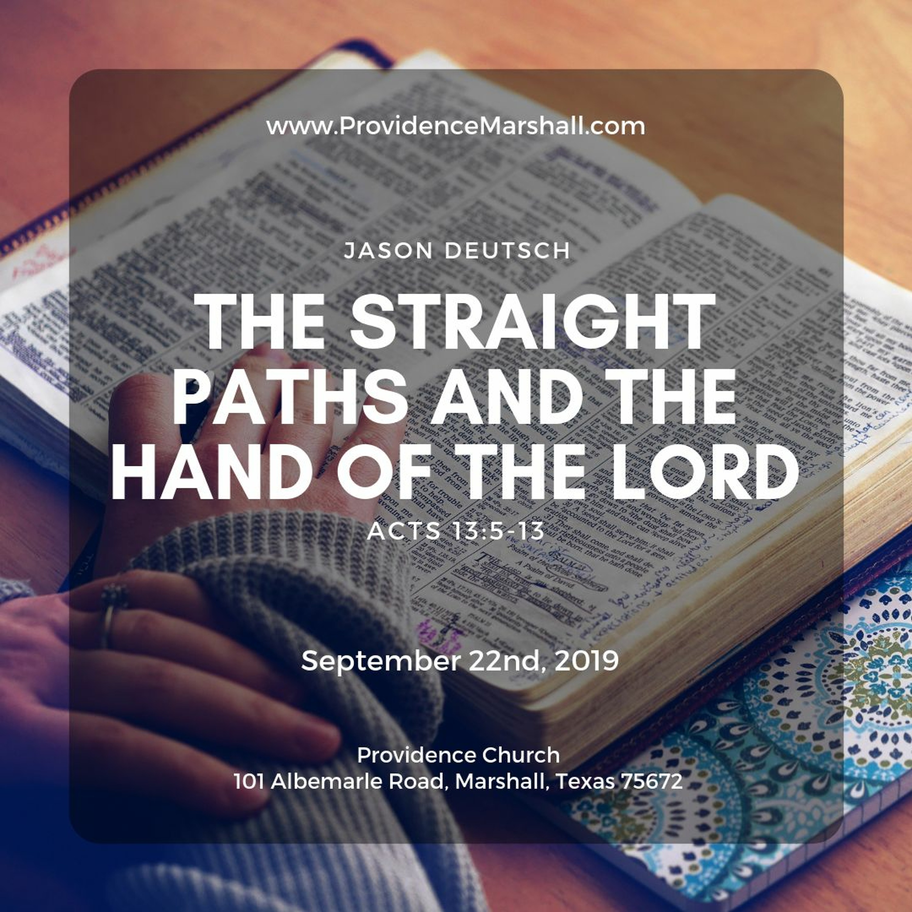 Acts 13:5-13 | The Straight Paths and the Hand of the Lord episode artwork