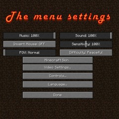The Menu Settings