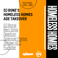 DJ Bone's Homeless Homies ADE Takeover: Ben Sims - 28 September 2019