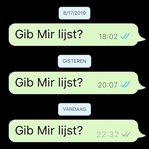 gib mir lijst