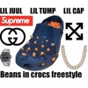 crocs with beans in them