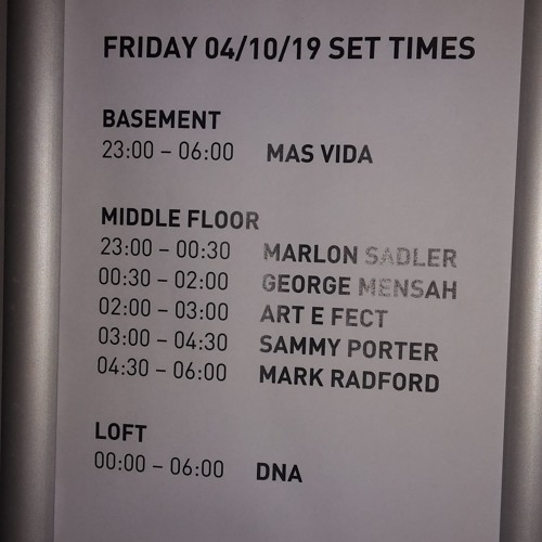 Marlon Sadler - Egg Fridays, 4th October (Recorded Live at EGG London)