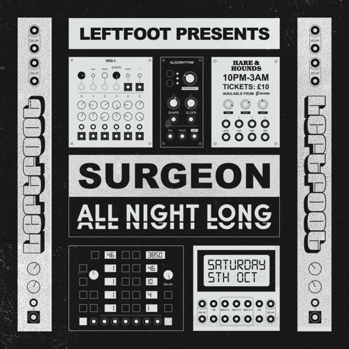 Surgeon All Night Long DJ set at Hare & Hounds, Birmingham 5th October 2019