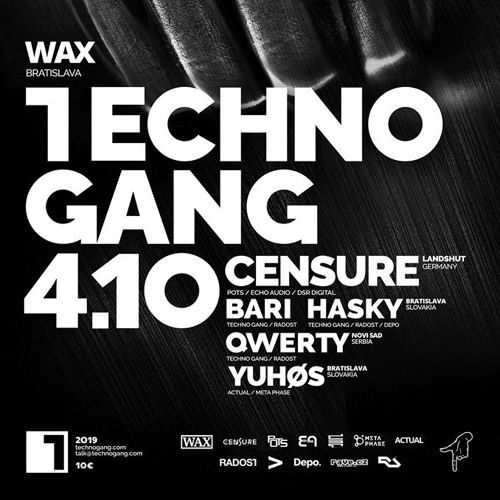 ACTUAL PODCAST 004 by Yuhøs @Techno Gang meets Censure at Club WAX [4.10.2019 Bratislava]