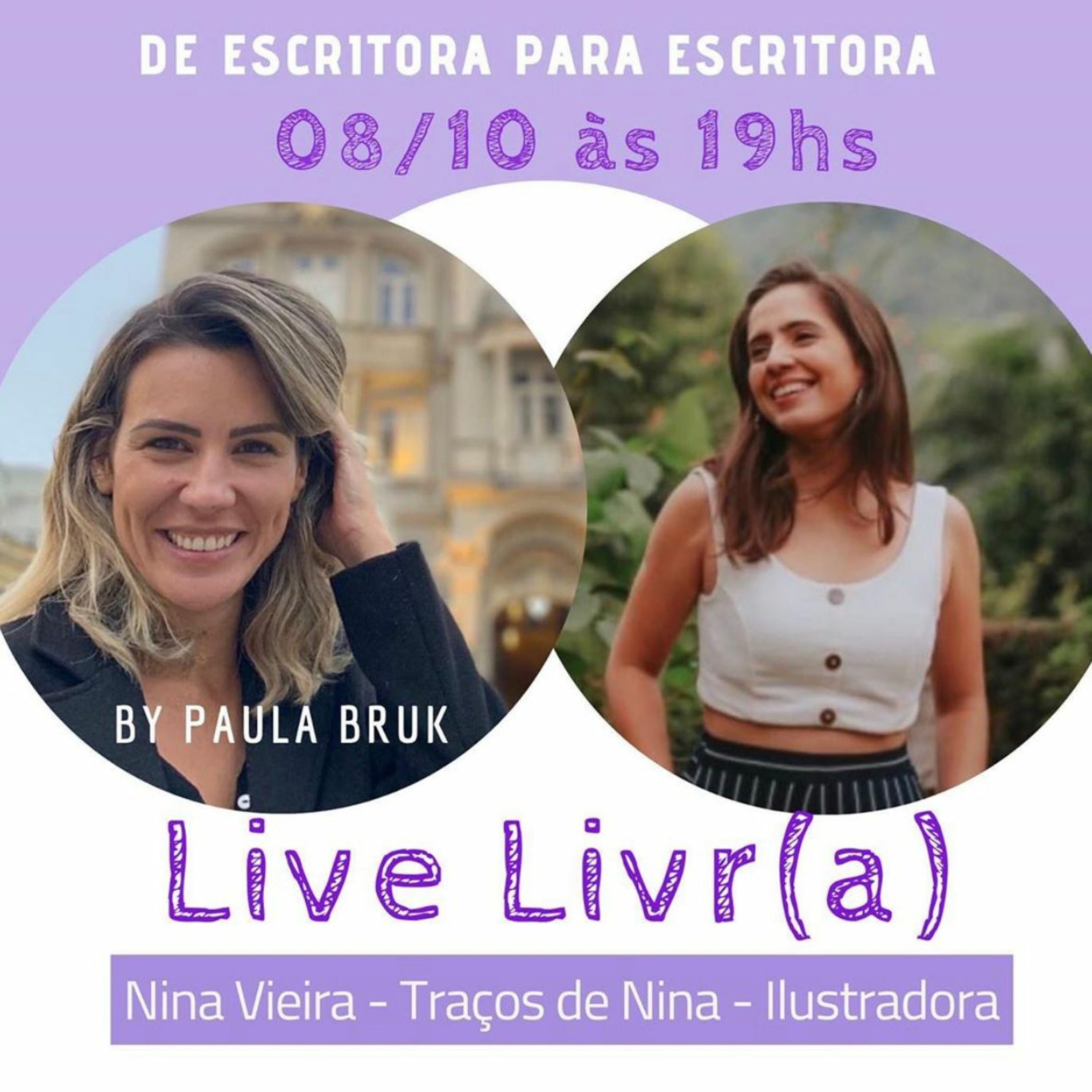 Live Livr(a)com Nina Vieira - Traços de Nina