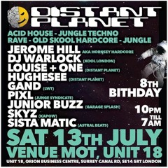 Distant Planet @ MOT 13-07-19 DJ Warlock Oldskool Hardcore/Jungle - Download enabled