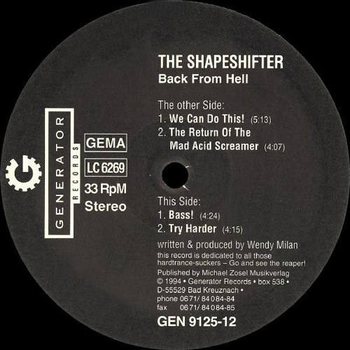 The Shapeshifter - The Return Of The Mad Acid Screamer