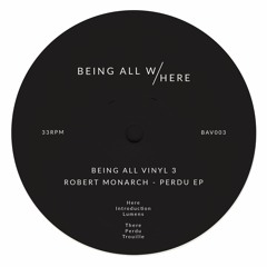 PREMIERE: Robert Monarch - Trouille [Being All Here Records]