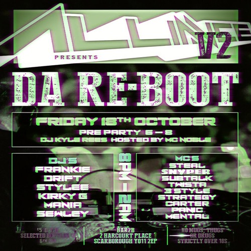ALLIANCE DA RE - BOOT - DJ DRIFT MC SUBTALK & THE PANIC MC (18 10 2019 LIVE RECORDING)