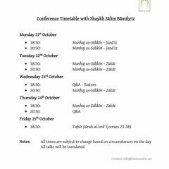 Manhaj as Salikin Conference