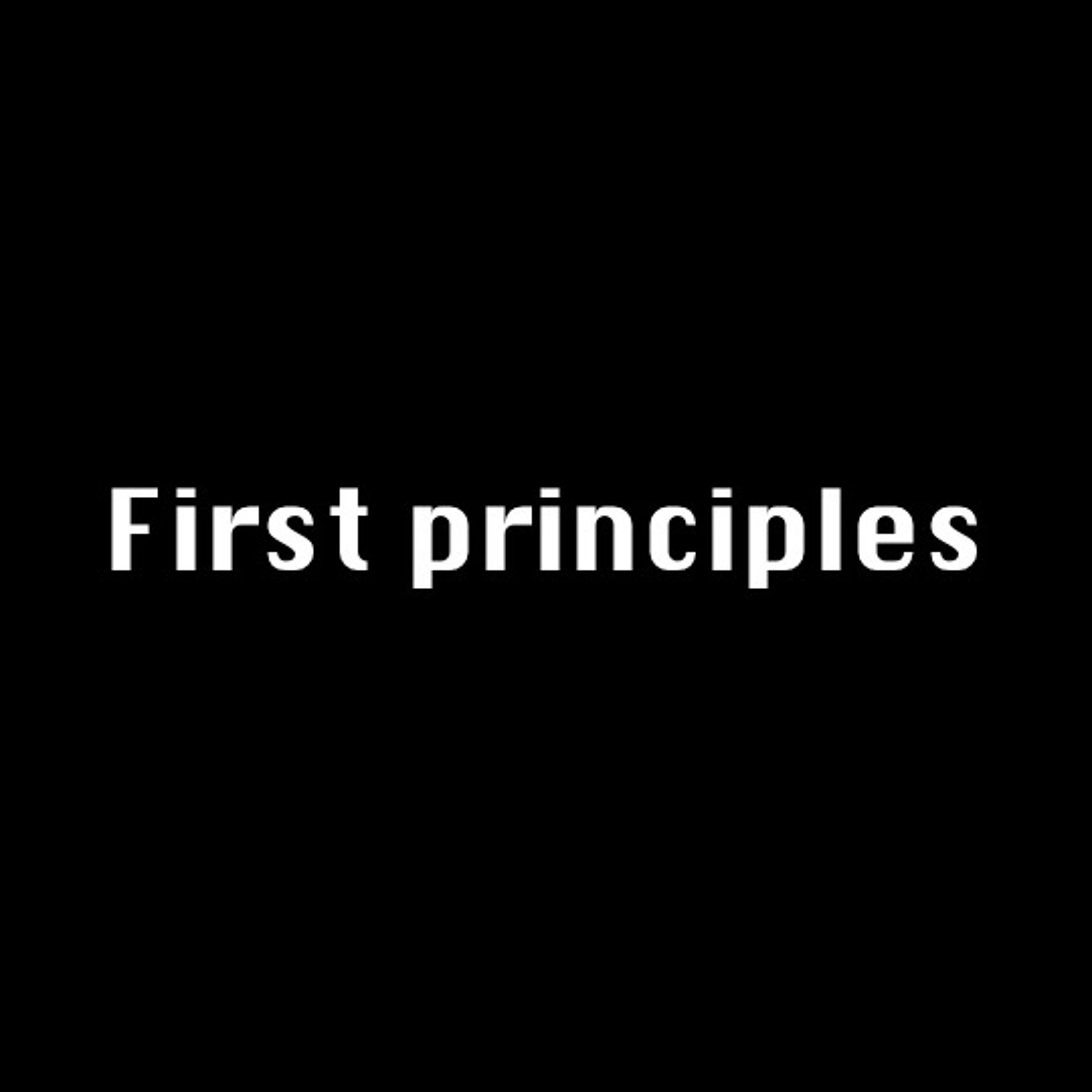 First principles episode artwork