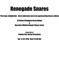 2019-10-12 Live At Renegade Snares (Bassdee, Kriton) Part 2